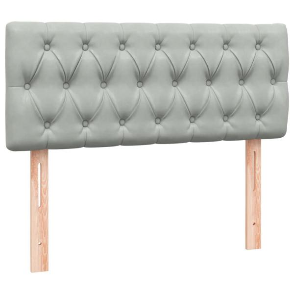 Boxspringbett mit Matratze Hellgrau 120x210 cm Samt