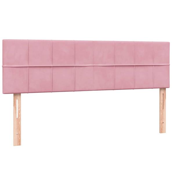 Boxspringbett mit Matratze Rosa 160x220 cm Samt