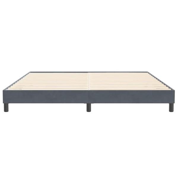 Boxspringbett ohne Matratze Dunkelgrau 200x210 cm Samt