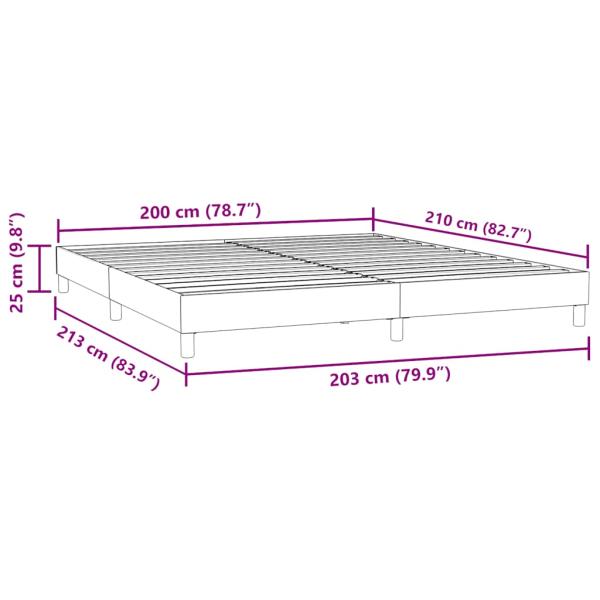 Boxspringbett ohne Matratze Dunkelgrau 200x210 cm Samt