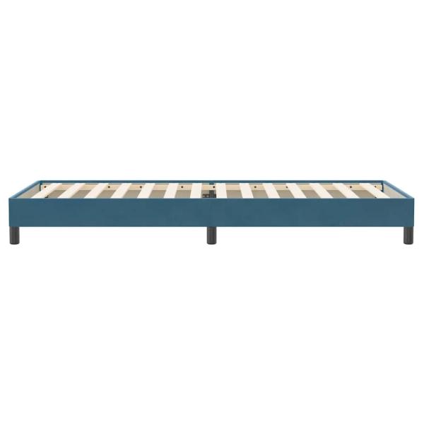 Boxspringbett ohne Matratze Dunkelblau 100x220 cm Samt