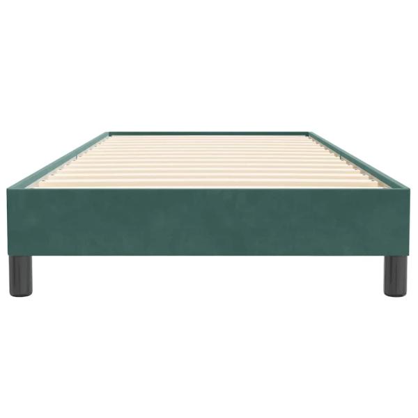 Boxspringbett ohne Matratze Dunkelgrün 80x220 cm Samt