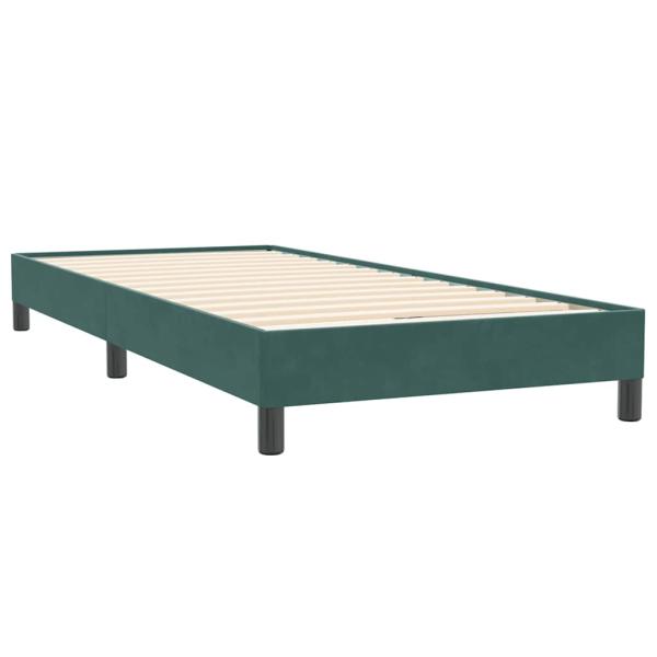 Boxspringbett ohne Matratze Dunkelgrün 80x220 cm Samt