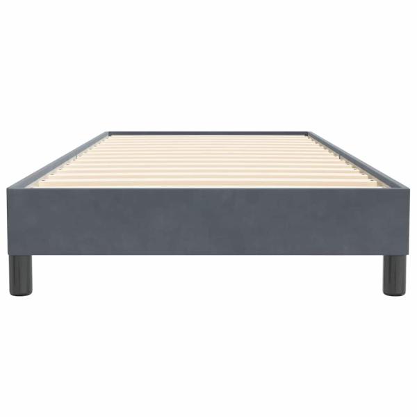 Boxspringbett ohne Matratze Dunkelgrau 80x220 cm Samt
