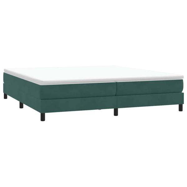 Boxspringbett ohne Matratze Dunkelgrün 200x210 cm Samt