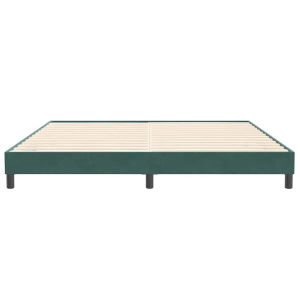 Boxspringbett ohne Matratze Dunkelgrün 200x210 cm Samt