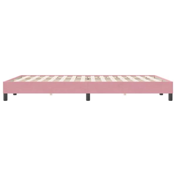 ARDEBO.de - Boxspringbett ohne Matratze Rosa 140x220 cm Samt