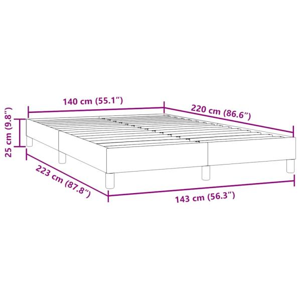 Boxspringbett ohne Matratze Rosa 140x220 cm Samt