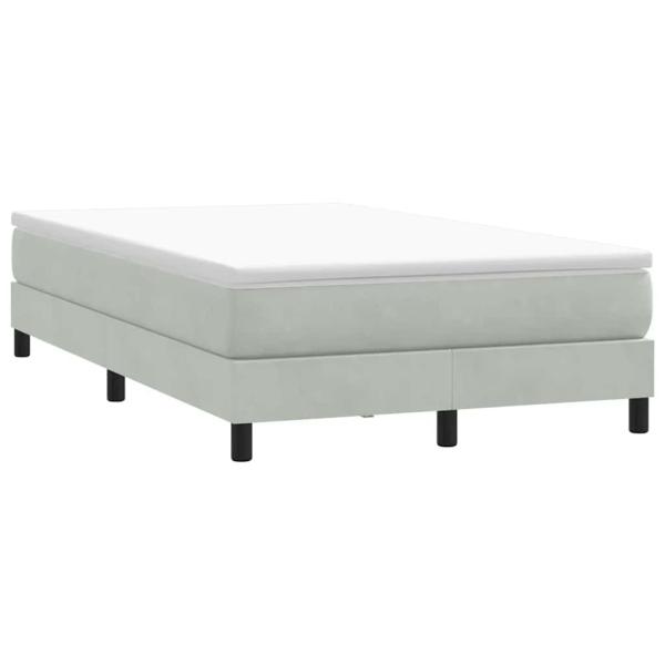 Boxspringbett ohne Matratze Hellgrau 120x220 cm Samt