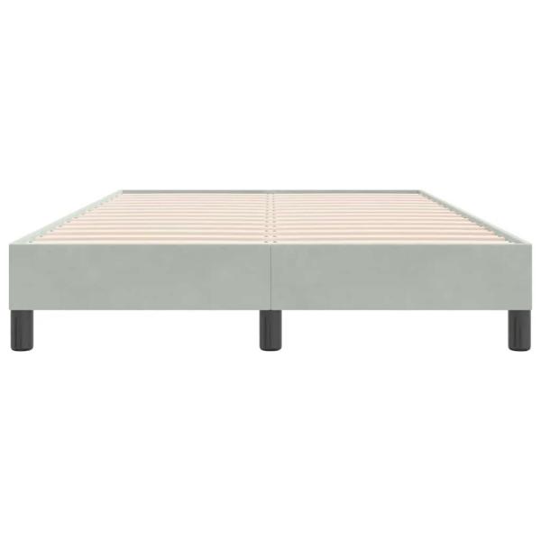 Boxspringbett ohne Matratze Hellgrau 120x220 cm Samt