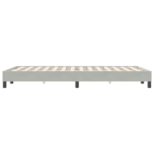 Boxspringbett ohne Matratze Hellgrau 120x220 cm Samt