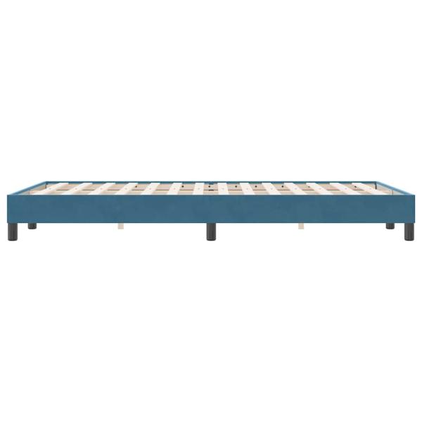 Boxspringbett ohne Matratze Dunkelblau 120x220 cm Samt
