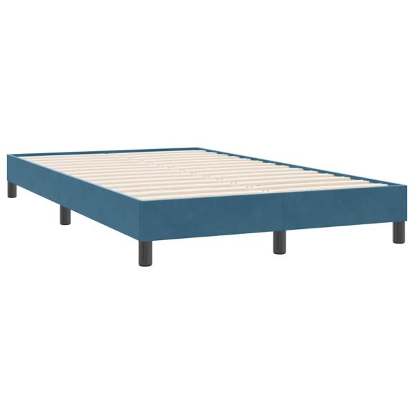 Boxspringbett ohne Matratze Dunkelblau 120x220 cm Samt