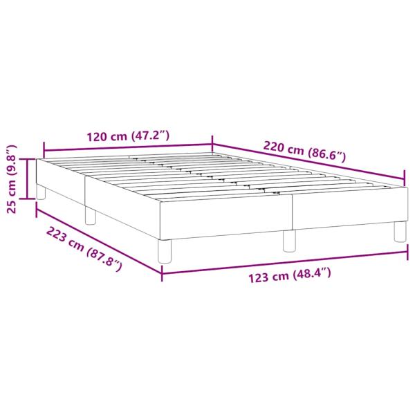 Boxspringbett ohne Matratze Dunkelblau 120x220 cm Samt