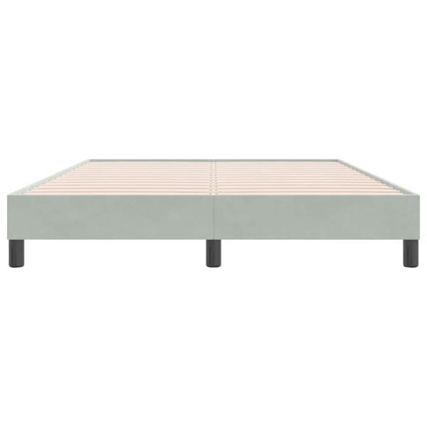 Boxspringbett ohne Matratze Hellgrau 140x220 cm Samt