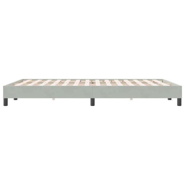 Boxspringbett ohne Matratze Hellgrau 140x220 cm Samt