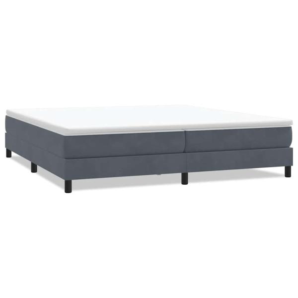 Boxspringbett ohne Matratze Dunkelgrau 200x220 cm Samt