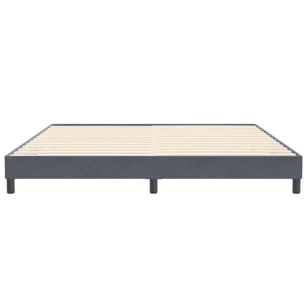 Boxspringbett ohne Matratze Dunkelgrau 200x220 cm Samt