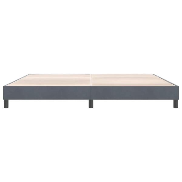 Boxspringbett ohne Matratze Dunkelgrau 180x220 cm Samt