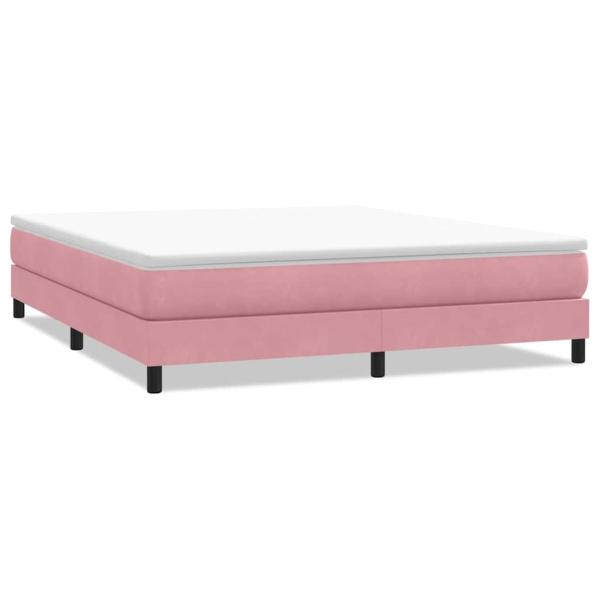 ARDEBO.de - Boxspringbett ohne Matratze Rosa 180x220 cm Samt