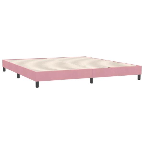 Boxspringbett ohne Matratze Rosa 180x220 cm Samt