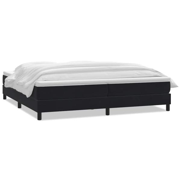 Boxspringbett mit Matratze Schwarz 180x220 cm Samt
