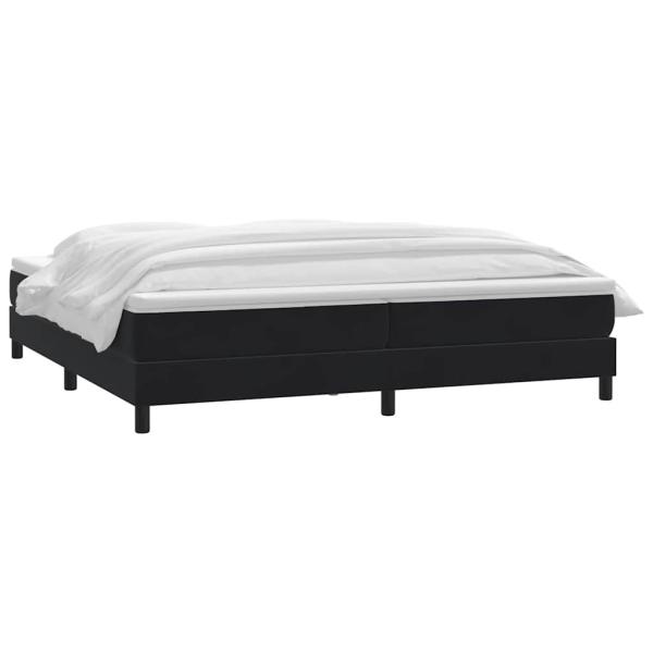 Boxspringbett mit Matratze Schwarz 180x220 cm Samt