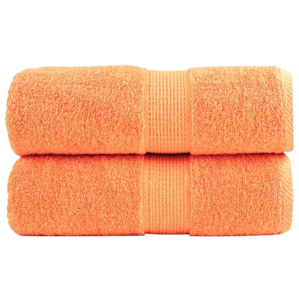 ARDEBO.de - Premium-Seiftücher SOLUND 2 Stk. Orange 30x30 cm 600 g/m²