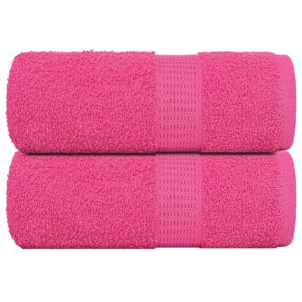 ARDEBO.de - Seiftücher 2 Stk. Rosa 30x30 cm 360 g/m² 100% Baumwolle