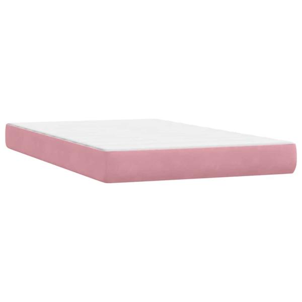 ARDEBO.de - Boxspringbett mit Matratze Rosa 120x210 cm Samt