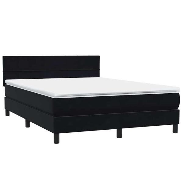 ARDEBO.de - Boxspringbett mit Matratze Schwarz 160x210 cm Samt