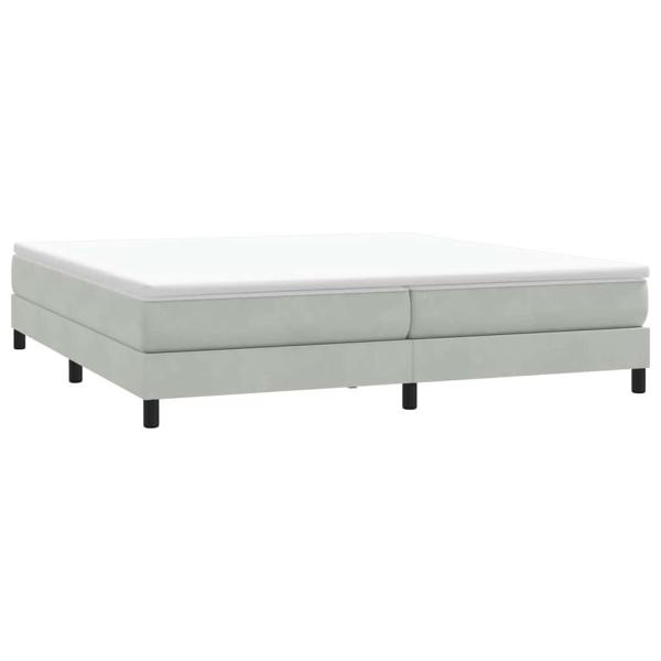 Boxspringbett ohne Matratze Hellgrau 200x210 cm Samt