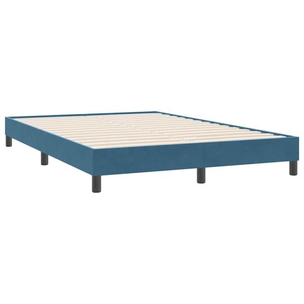 ARDEBO.de - Boxspringbett ohne Matratze Dunkelblau 160x220 cm Samt