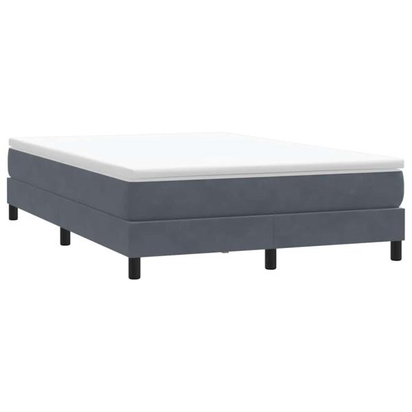 Boxspringbett ohne Matratze Dunkelgrau 140x220 cm Samt