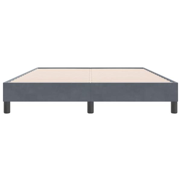 Boxspringbett ohne Matratze Dunkelgrau 140x220 cm Samt