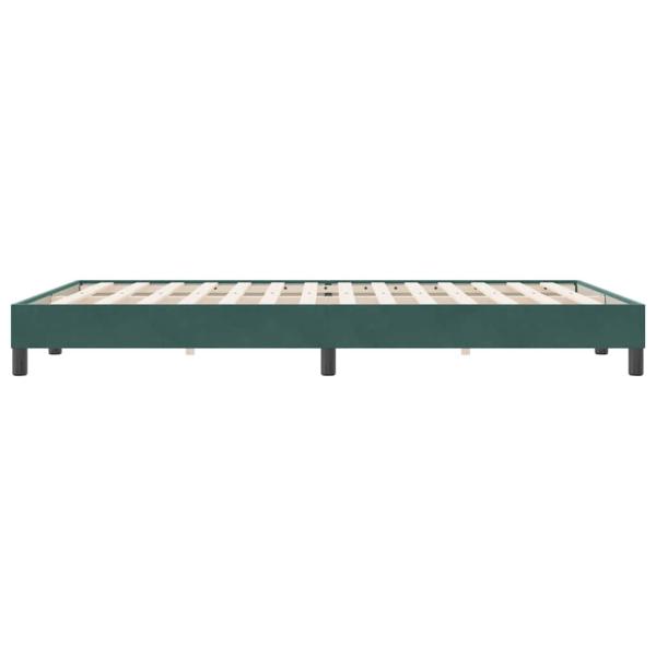 ARDEBO.de - Boxspringbett ohne Matratze Dunkelgrün 140x220 cm Samt