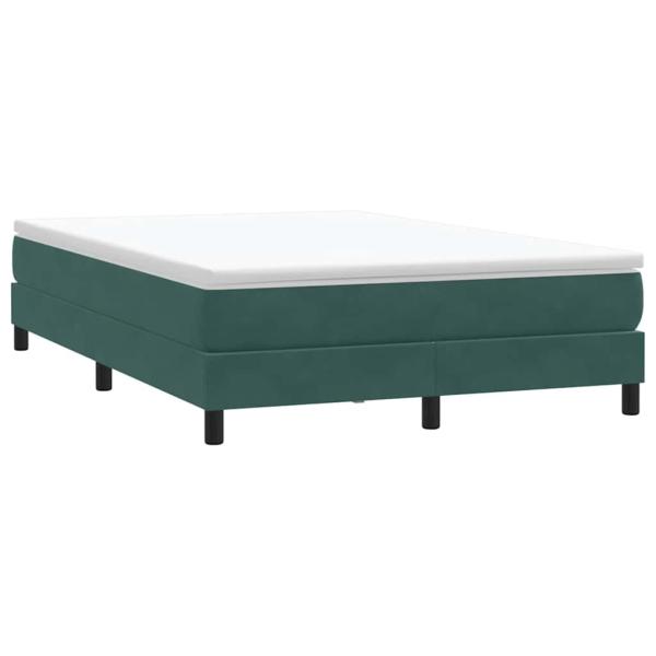 Boxspringbett ohne Matratze Dunkelgrün 140x220 cm Samt