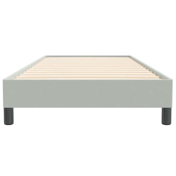 Boxspringbett ohne Matratze Hellgrau 90x220 cm Samt