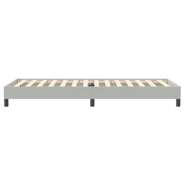 Boxspringbett ohne Matratze Hellgrau 90x220 cm Samt