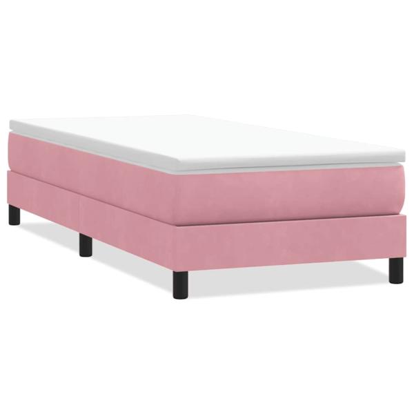 Boxspringbett ohne Matratze Rosa 90x220 cm Samt