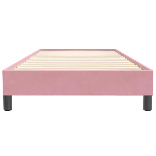 Boxspringbett ohne Matratze Rosa 90x220 cm Samt