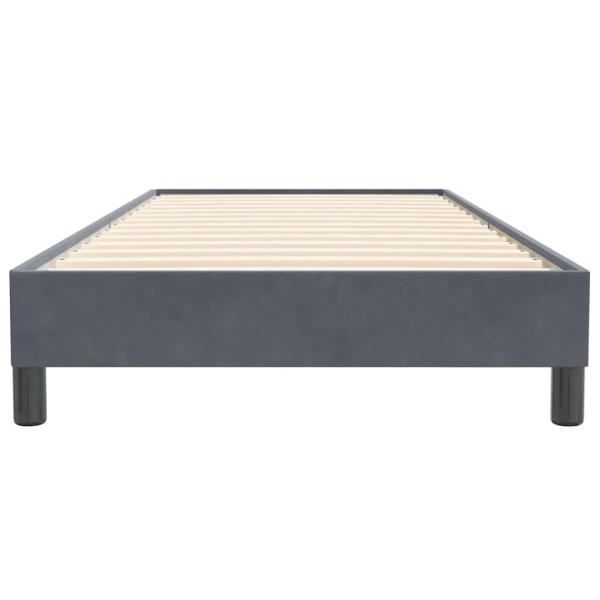 Boxspringbett ohne Matratze Dunkelgrau 100x220 cm Samt