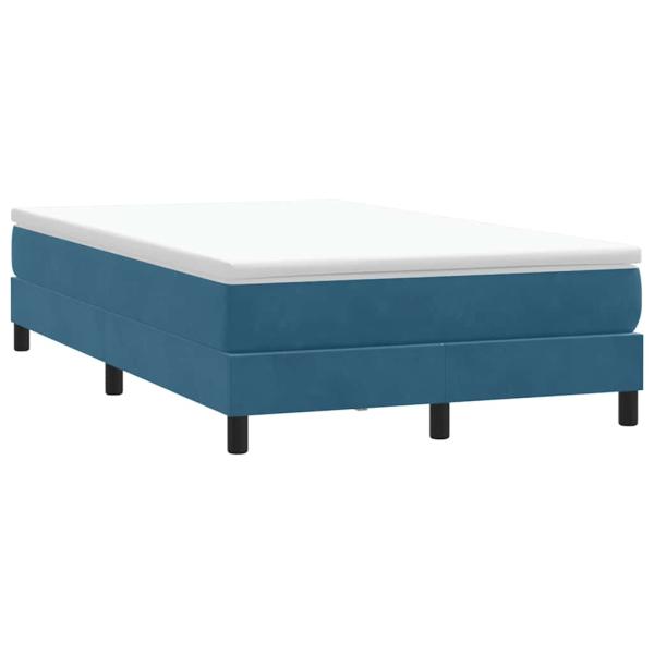 Boxspringbett mit Matratze Dunkelblau 120x220 cm Samt