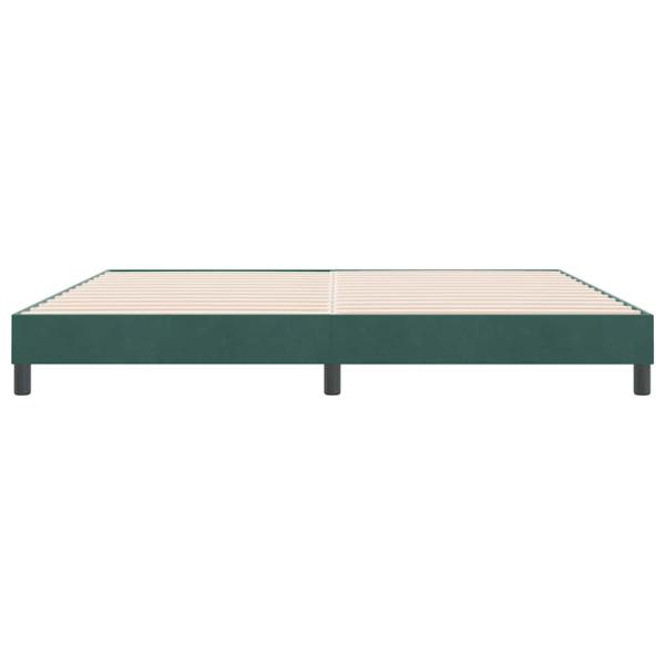 Boxspringbett ohne Matratze Dunkelgrün 180x220 cm Samt