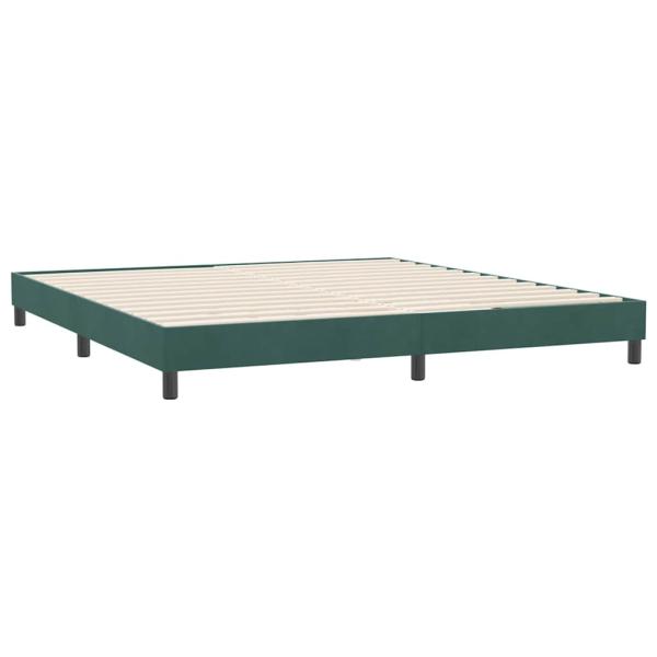 Boxspringbett ohne Matratze Dunkelgrün 180x220 cm Samt