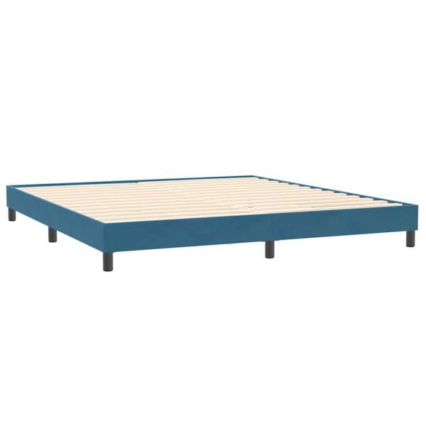 Boxspringbett ohne Matratze Dunkelblau 200x220 cm Samt