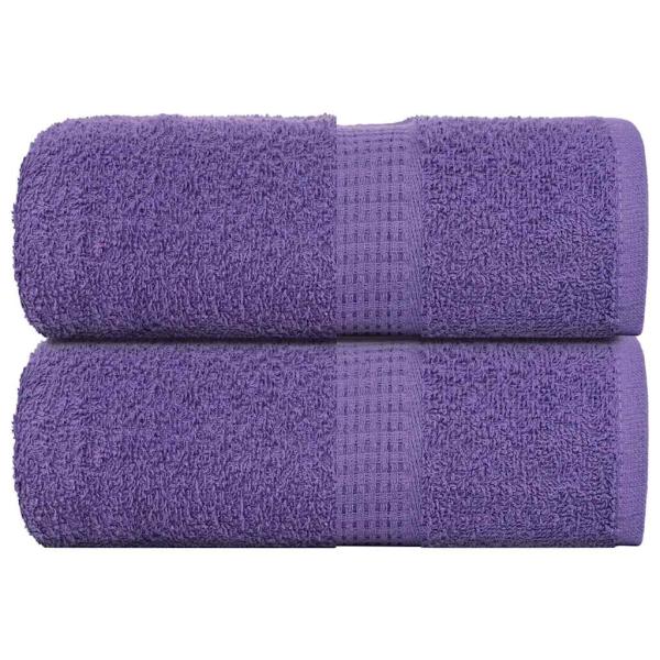 ARDEBO.de - Seiftücher 2 Stk. Lila 30x30 cm 360 g/m² 100% Baumwolle