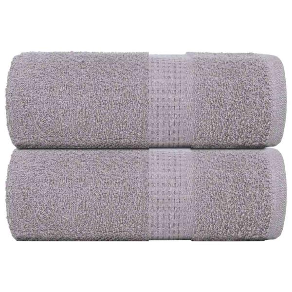 ARDEBO.de - Seiftücher 2 Stk. Grau 30x30 cm 360 g/m² 100% Baumwolle