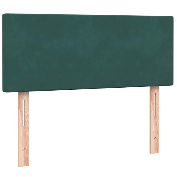 Boxspringbett mit Matratze Dunkelgrün 120x220 cm Samt