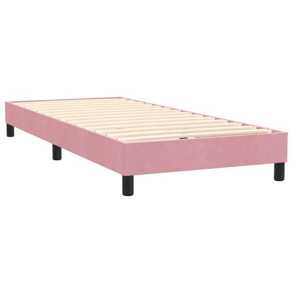 Boxspringbett mit Matratze Rosa 80x220 cm Samt